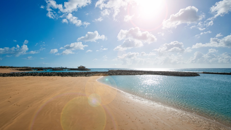 La Guirra beach, Antigua, Fuerteventura. Beach and sunshine.